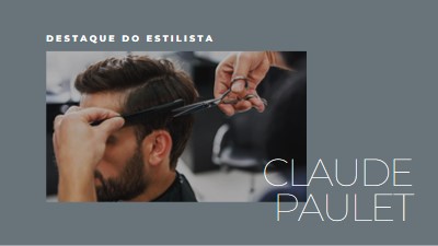 Destaque do estilista gray modern-simple