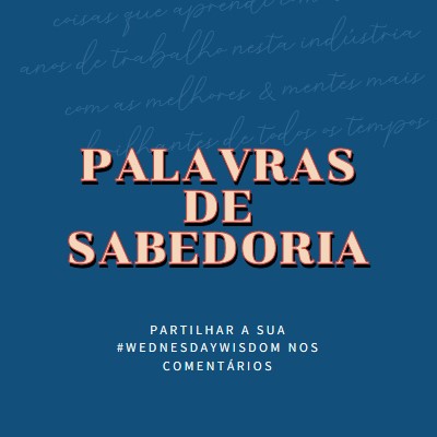 Palavra para o sábio blue modern-simple