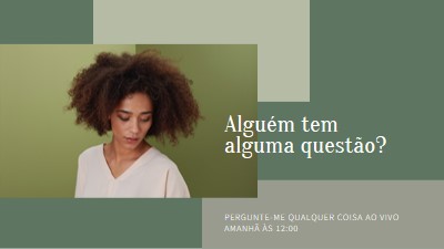 Alguém tem alguma questão? green modern-simple