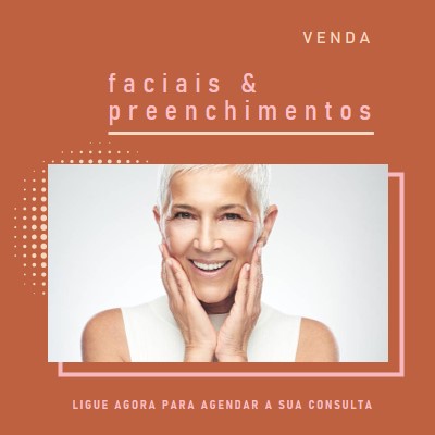 Venda de faciais e preenchimentos orange modern-geometric-&-linear