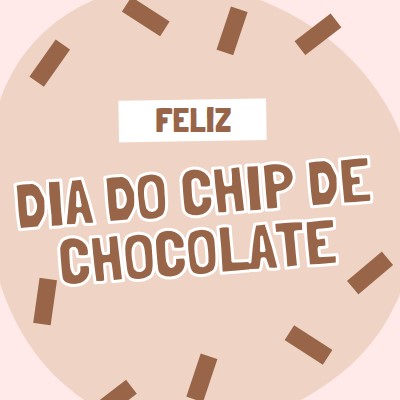 Feliz Dia do Chocolate brown organic-simple