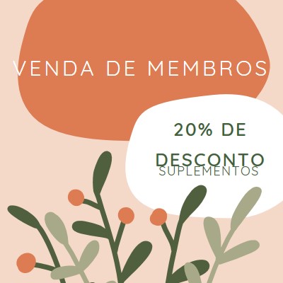 Venda de membros orange organic-simple