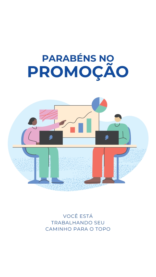 Parabéns pela promoção white whimsical-line