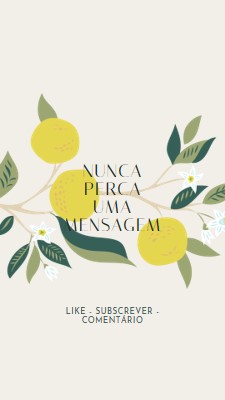 Nunca perca uma mensagem gray vintage-botanical