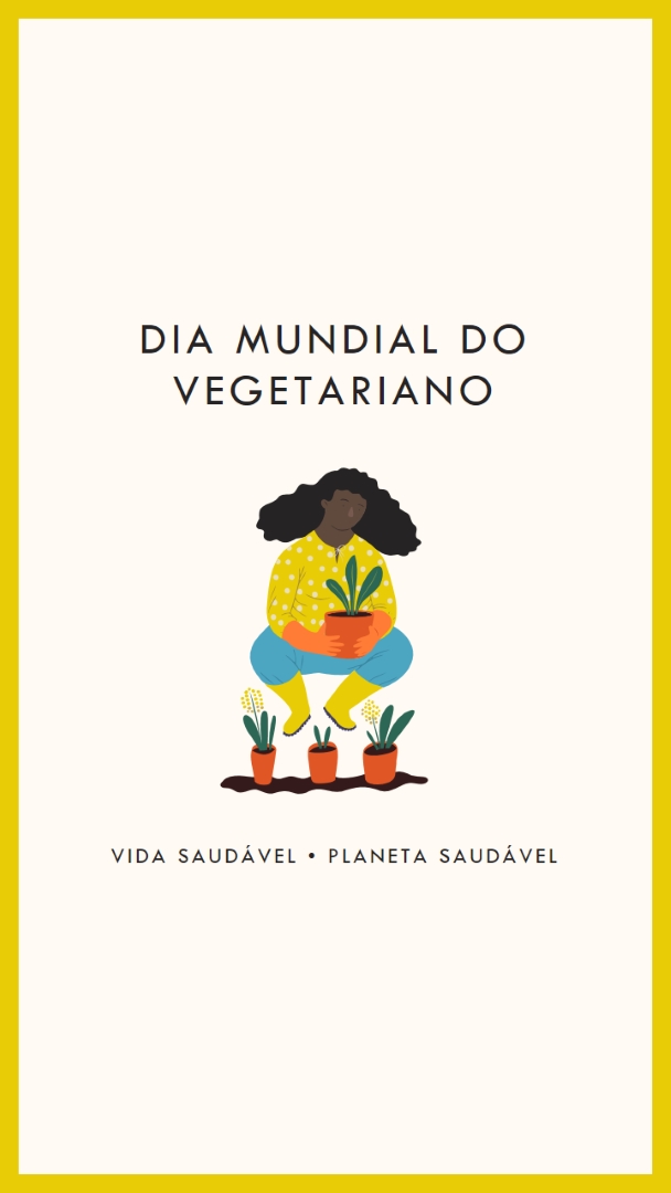 É o Dia Mundial do Vegetariano white modern-simple