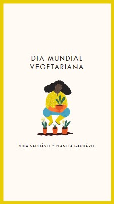 É o Dia Mundial vegetariano white modern-simple