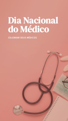 Celebrar seus médicos pink modern-simple