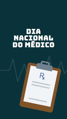 Hoje é o Dia Nacional do Médico blue modern-simple