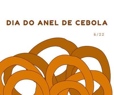 Anéis por dez orange whimsical-line