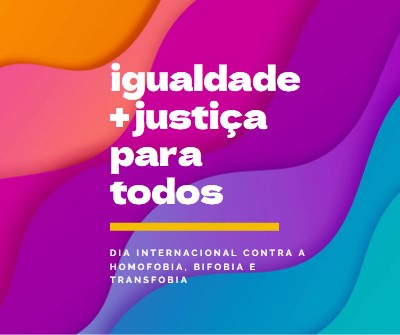 Honra dia internacional contra a homofobia purple modern-bold