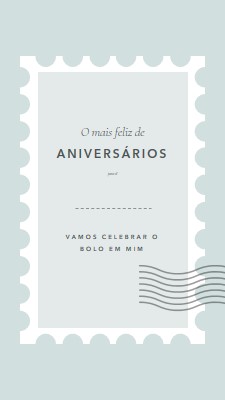 Aniversário maravilhoso blue modern-simple