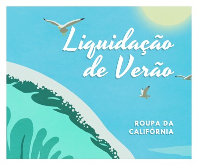 Anúncio de venda de verão blue vintage-retro