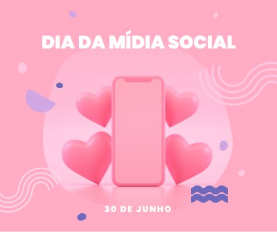 Corações e seguidores pink modern-bold