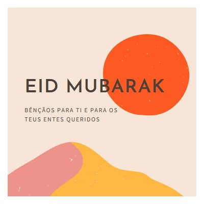 Bênçãos de Eid pink organic-simple