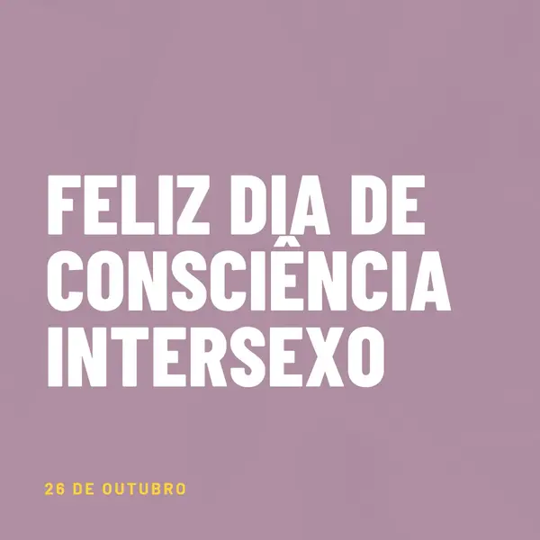 Feliz Dia de Sensibilização intersexo purple modern-bold