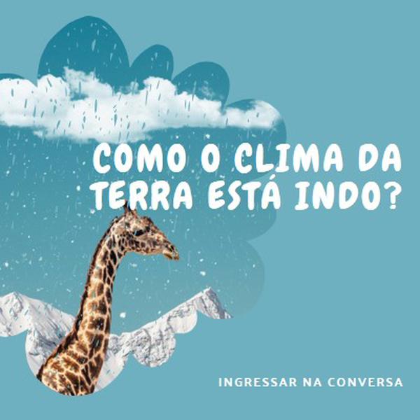 Vamos falar sobre as mudanças climáticas blue whimsical-color-block