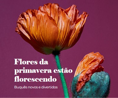 Flores frescas purple modern-simple