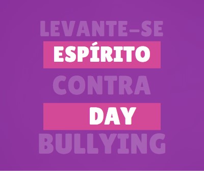 Enfrentar o bullying purple modern-bold