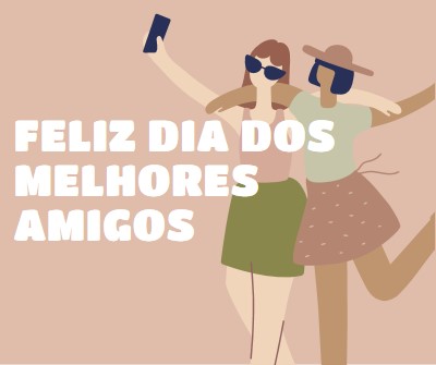 Melhores amigos pink whimsical-color-block