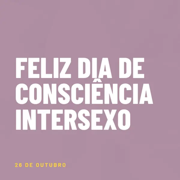 Feliz Dia de Sensibilização intersexo purple modern-bold