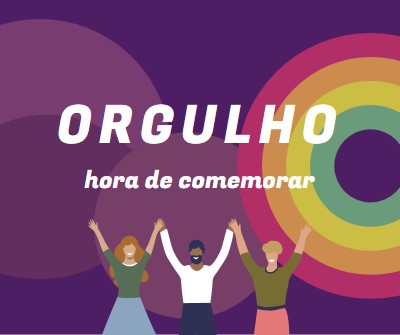 Celebrando o orgulho purple modern-bold