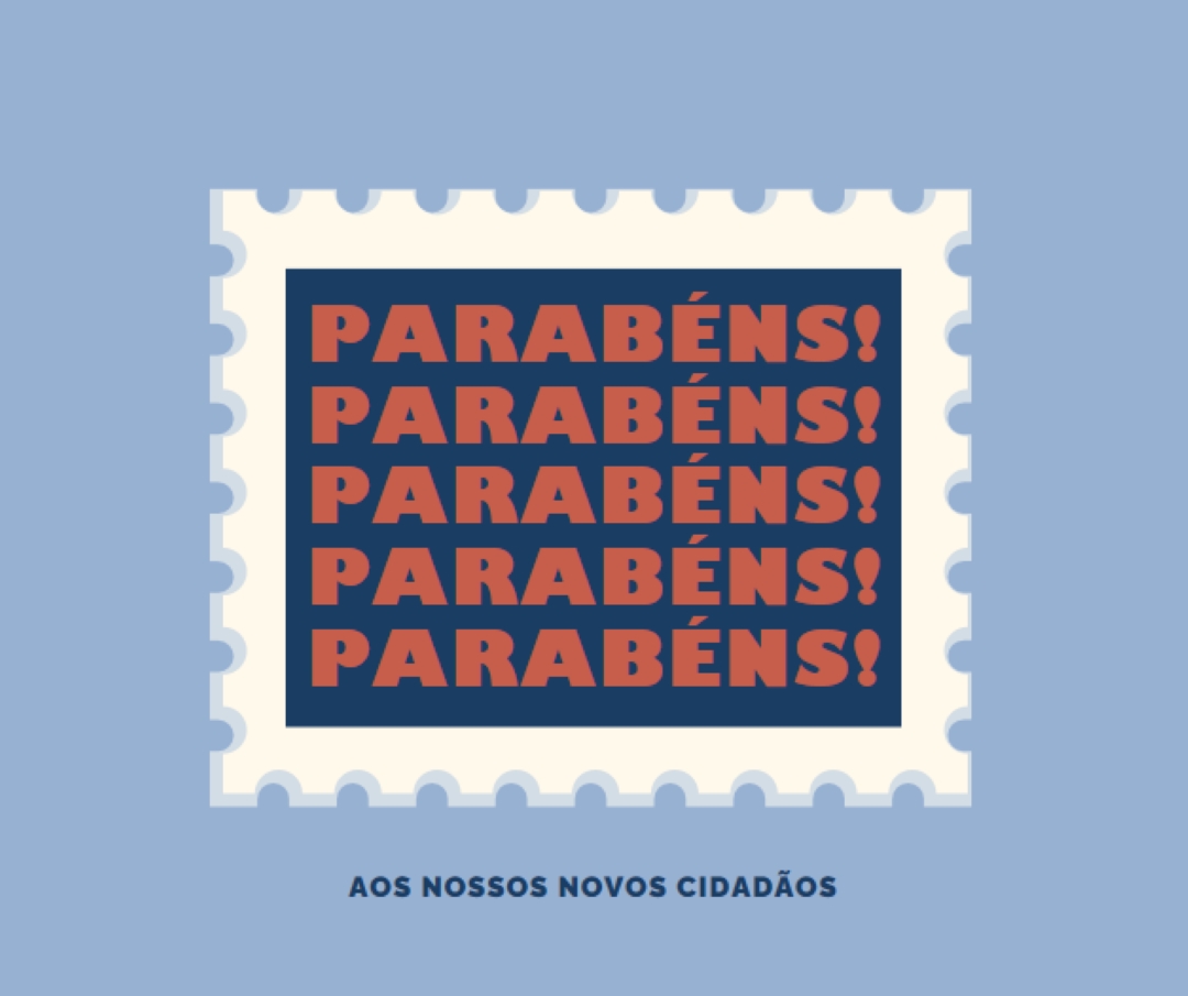 Parabéns aos nossos novos cidadãos blue modern-simple