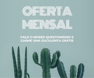 Questionário de oferta mensal green modern-simple