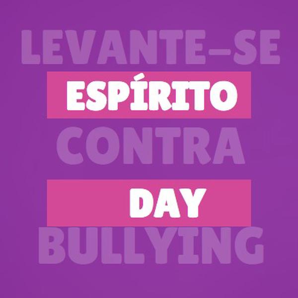 Enfrentar o bullying purple modern-bold