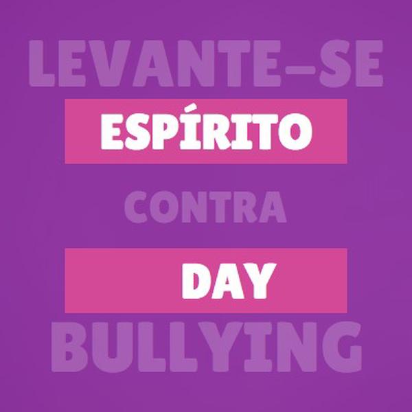 Enfrentar o bullying purple modern-bold