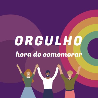 Celebrando o orgulho purple modern-bold