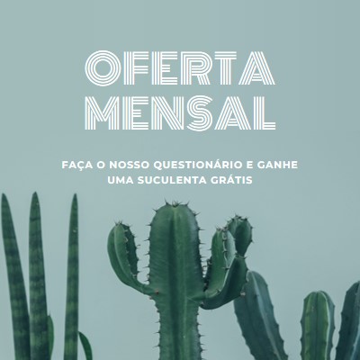 Questionário de oferta mensal green modern-simple