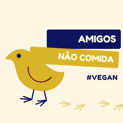 Amigos, não comida yellow whimsical-color-block