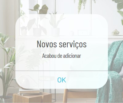 Notificação de serviço white modern-simple