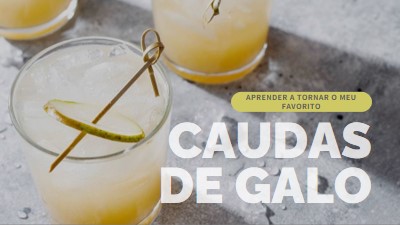 Fazer os meus cocktails favoritos yellow modern-simple