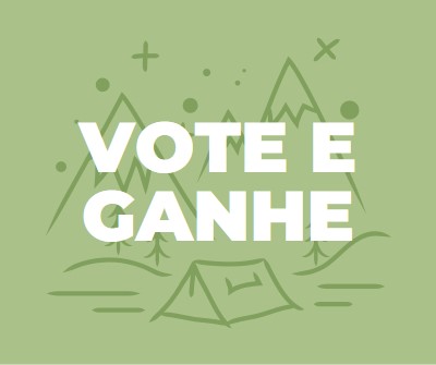 Vote e ganhe green whimsical-line