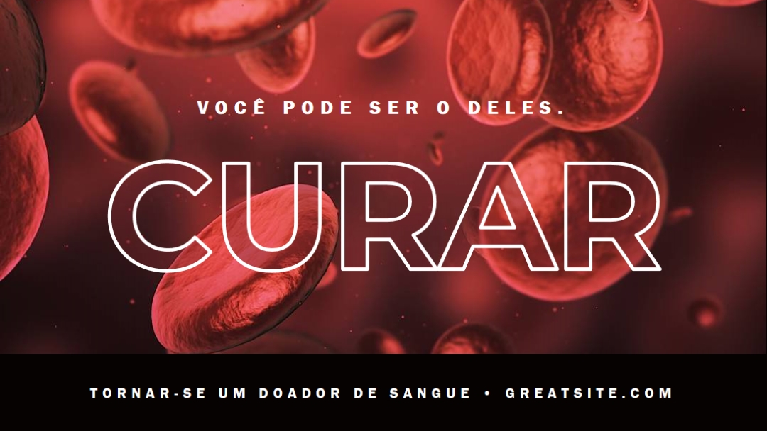 Tornar-se um doador de sangue red modern-simple