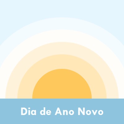 Sol do Dia de Ano Novo blue modern-simple