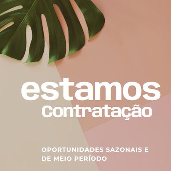 Estamos contratando trabalhadores sazonais pink modern-simple