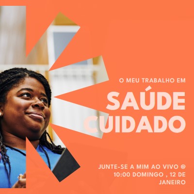 Herói dos cuidados de saúde orange modern-bold