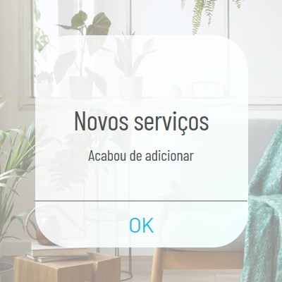 Notificação de serviço white modern-simple