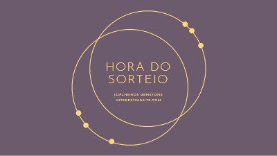 É hora do sorteio purple modern-simple