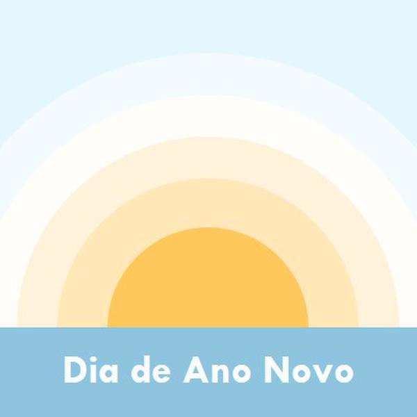 Sol do Dia de Ano Novo blue modern-simple