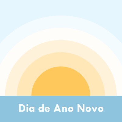 Sol do Dia de Ano Novo blue modern-simple