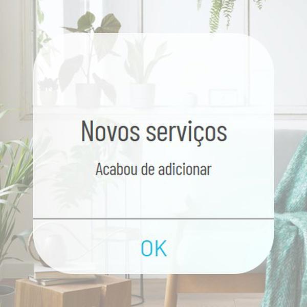 Notificação de serviço white modern-simple