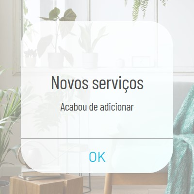 Notificação de serviço white modern-simple