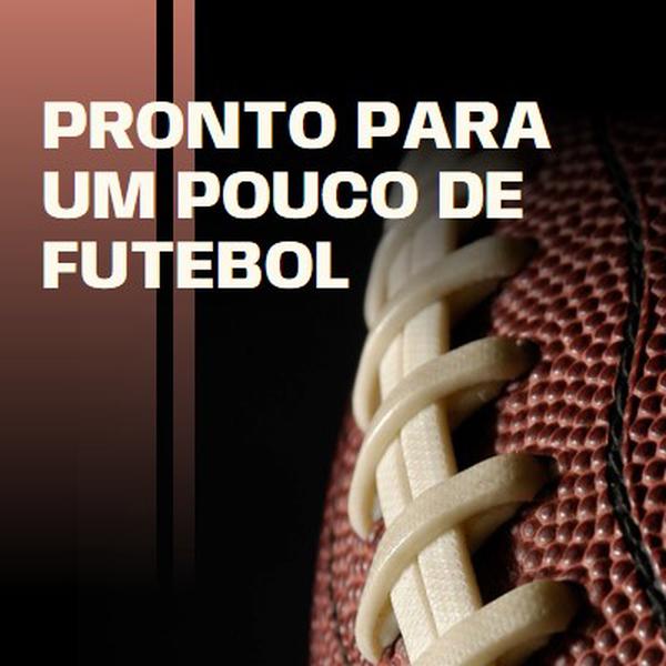 Pronto para um pouco de futebol brown modern-simple