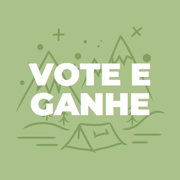 Vote e ganhe green whimsical-line