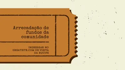 Tíquete grande brown vintage-retro