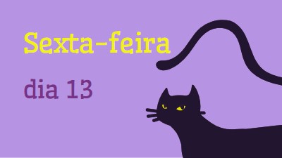 Sexta-feira, dia 13 purple organic-simple