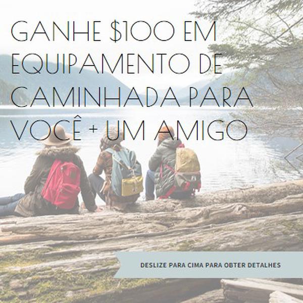 Ganhe para você e um amigo blue modern-simple
